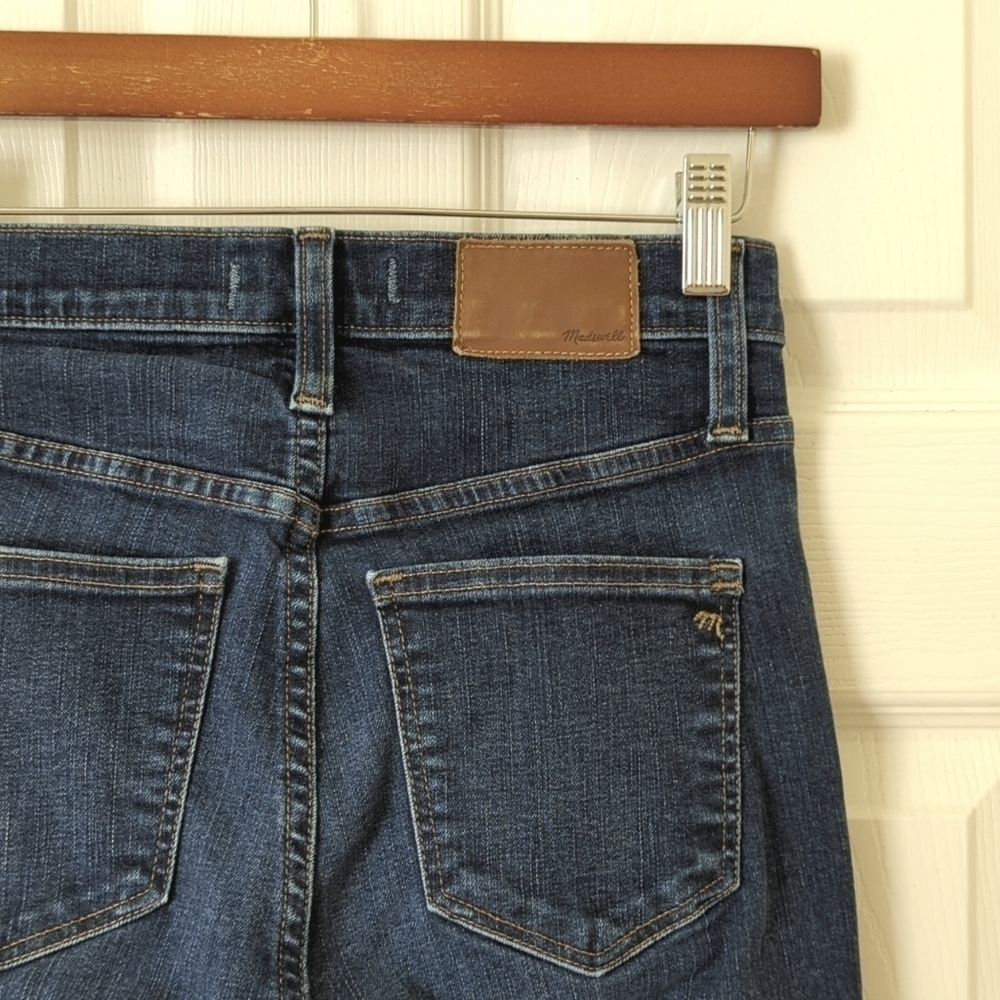 Madewell Classic 10" High Rise Dark Indigo Wash Ankle Length Skinny Jeans 25 - Picture 14 of 16